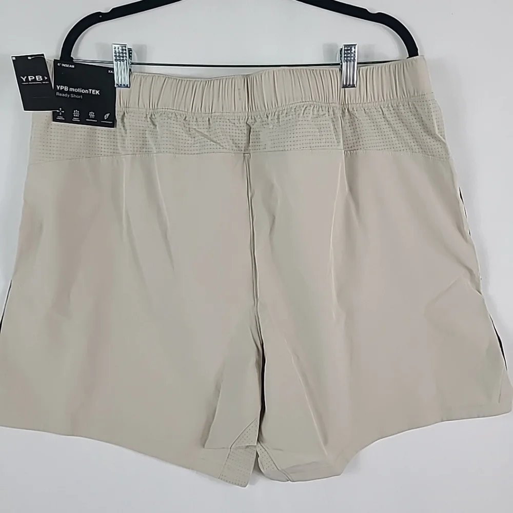 NEW Abercrombie & Fitch Men's YPB MotionTEK Ready Shorts 6” Tan Size XXL Unlined